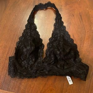 Intimataly by FREE PEOPLE black lace halter bra